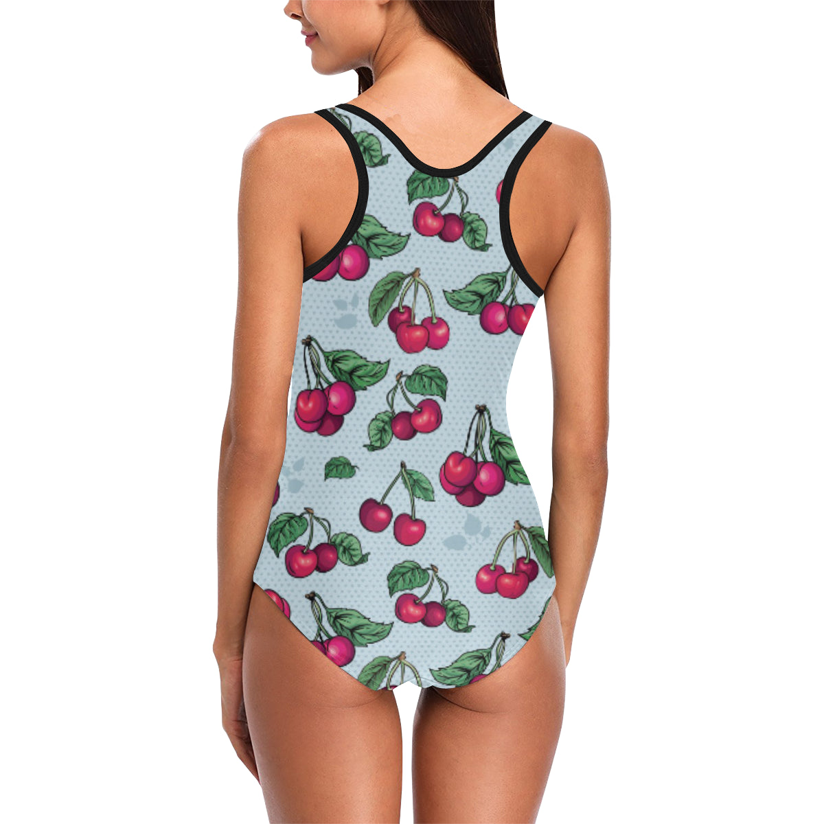 Cherry Pattern Print Design CH01 Women Swimsuit