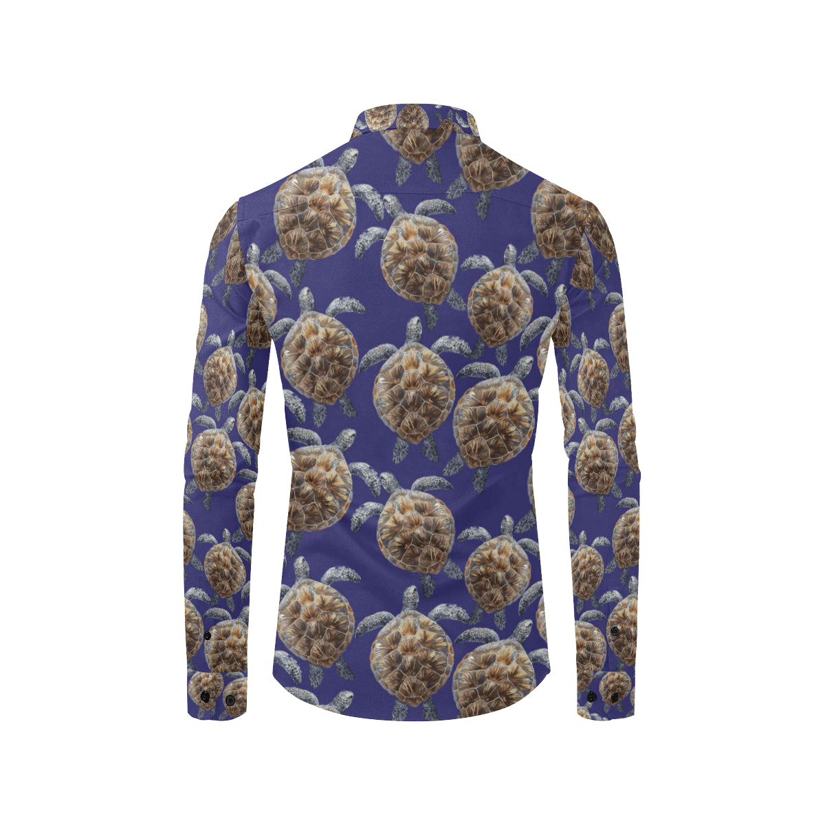 Sea Turtle Pattern Print Design T05 Men's Long Sleeve Shirt