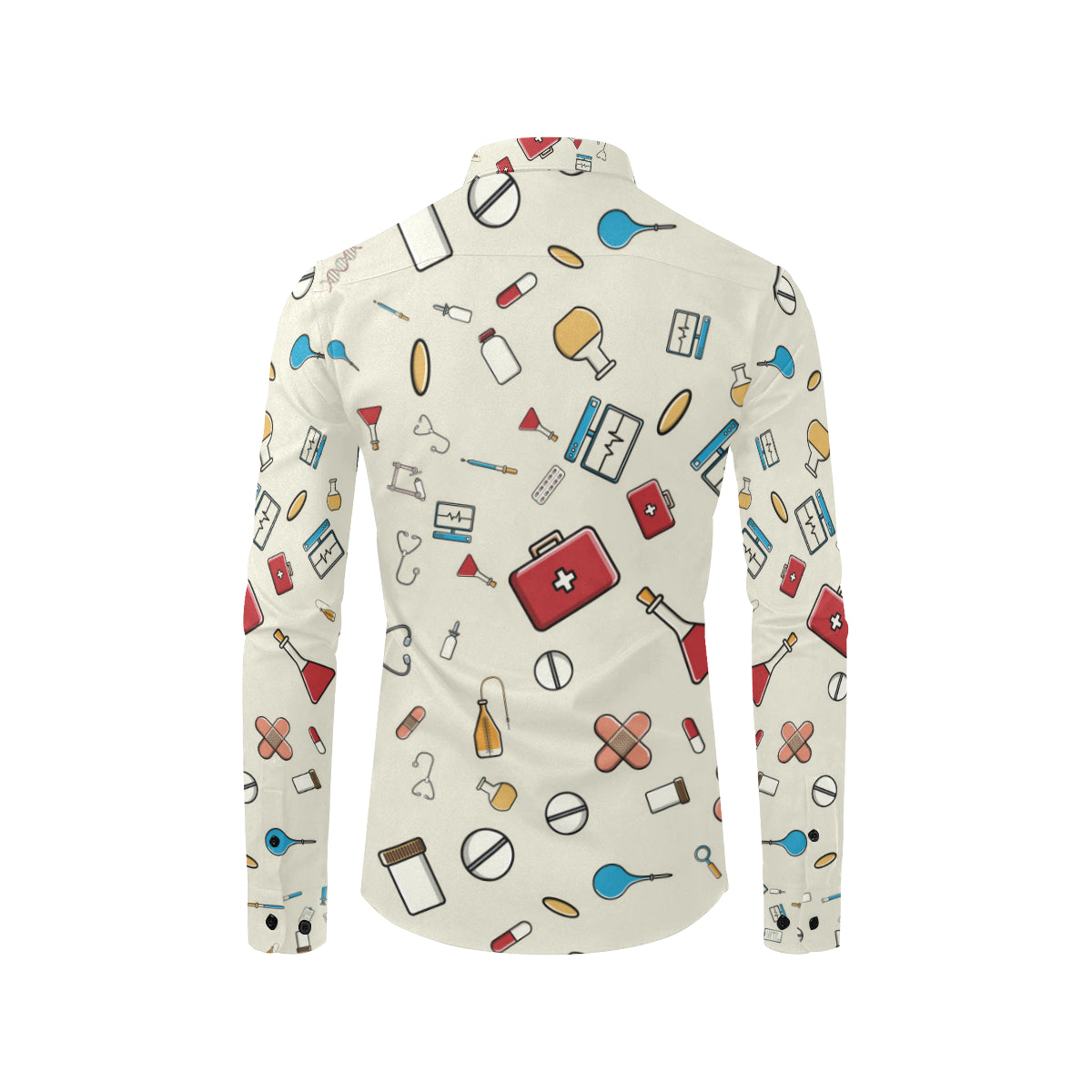 Nurse Pattern Print Design A04 Men's Long Sleeve Shirt