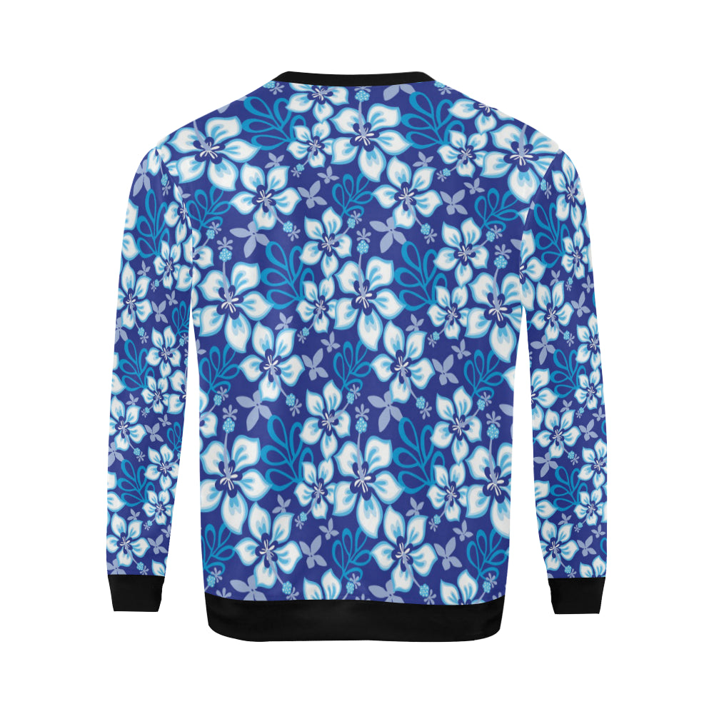 Hibiscus Pattern Print Design HB04 Men Long Sleeve Sweatshirt
