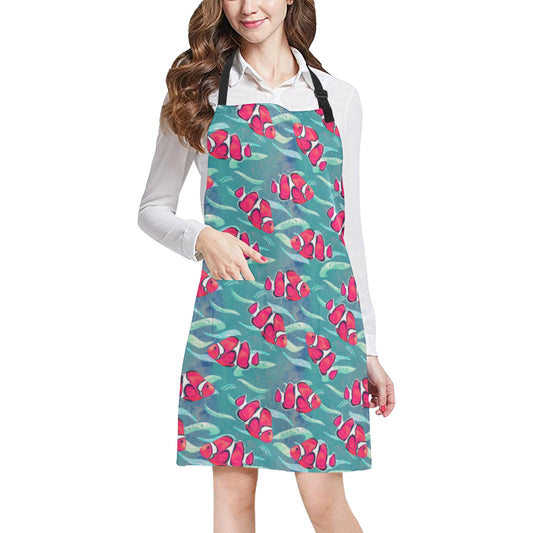 Clownfish Pattern Print Design 02 Apron with Pocket