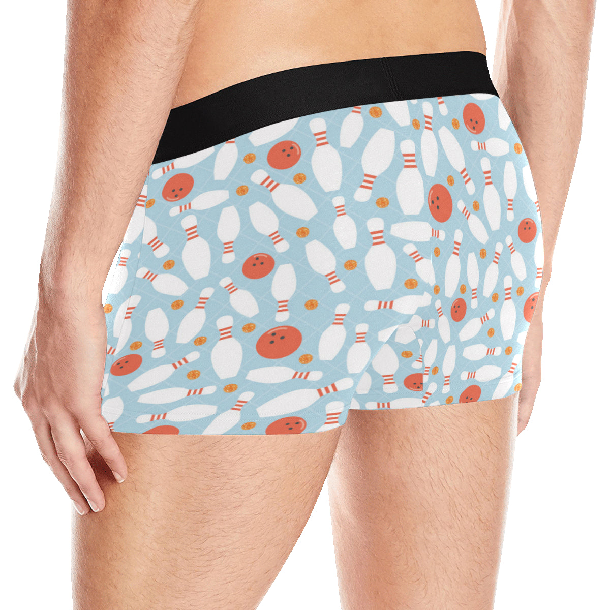 Bowling Pattern Print Design 09 Men's Boxer Briefs