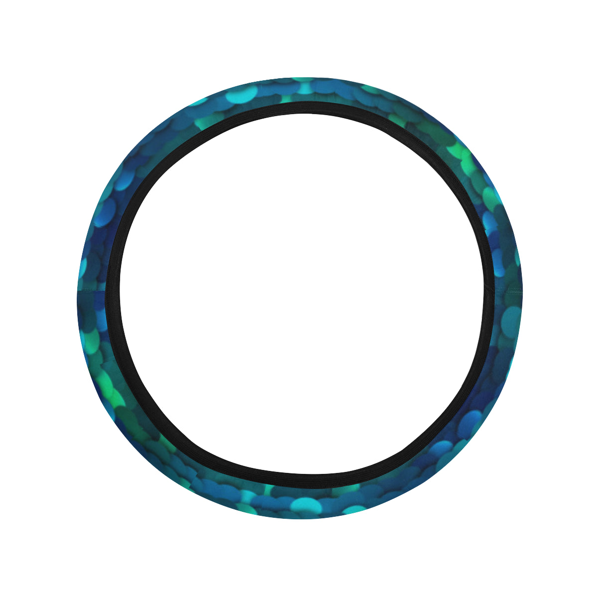 Mermaid Scales Pattern Print Design 06 Steering Wheel Cover with Elastic Edge