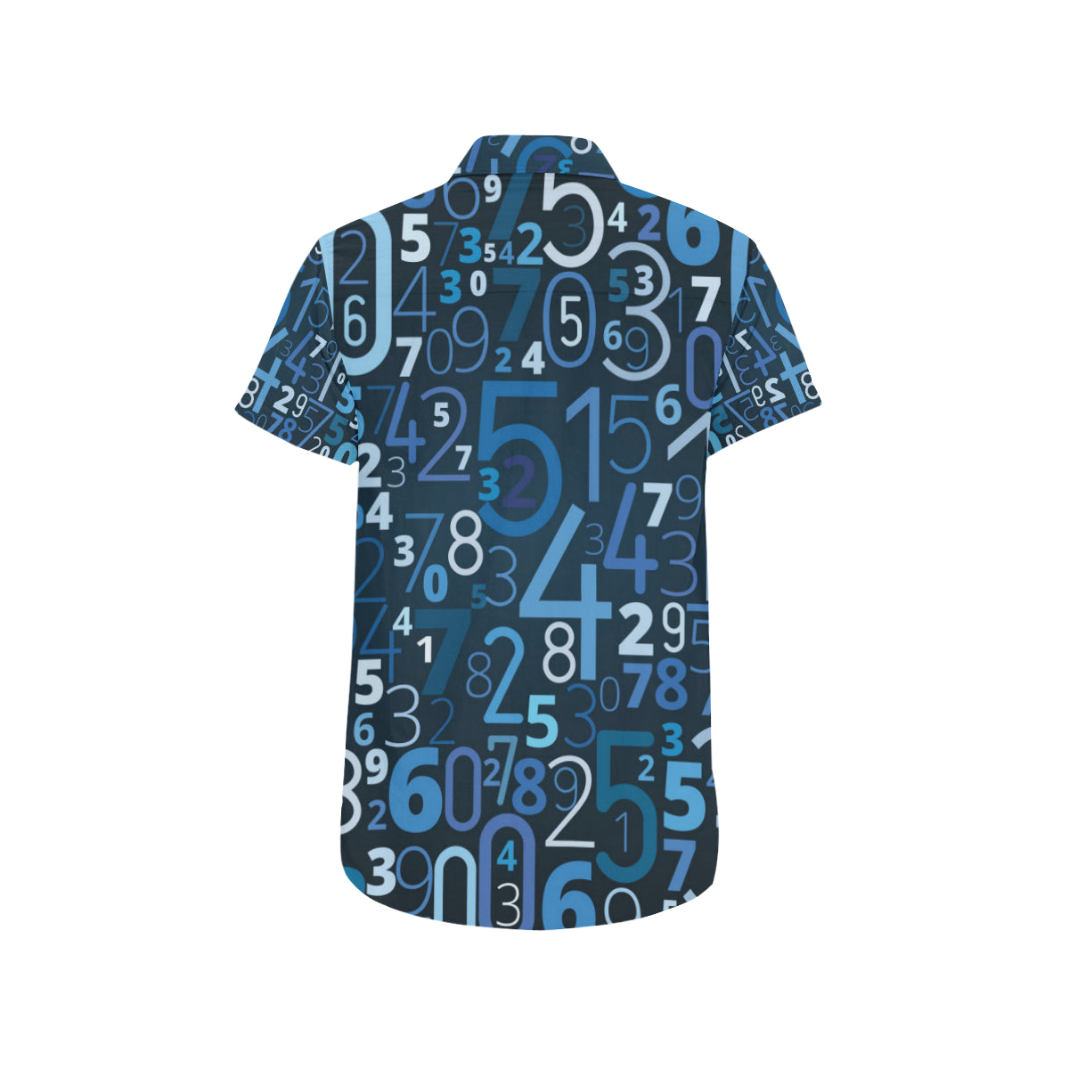 Number Pattern Print Design A02 Men's Short Sleeve Button Up Shirt