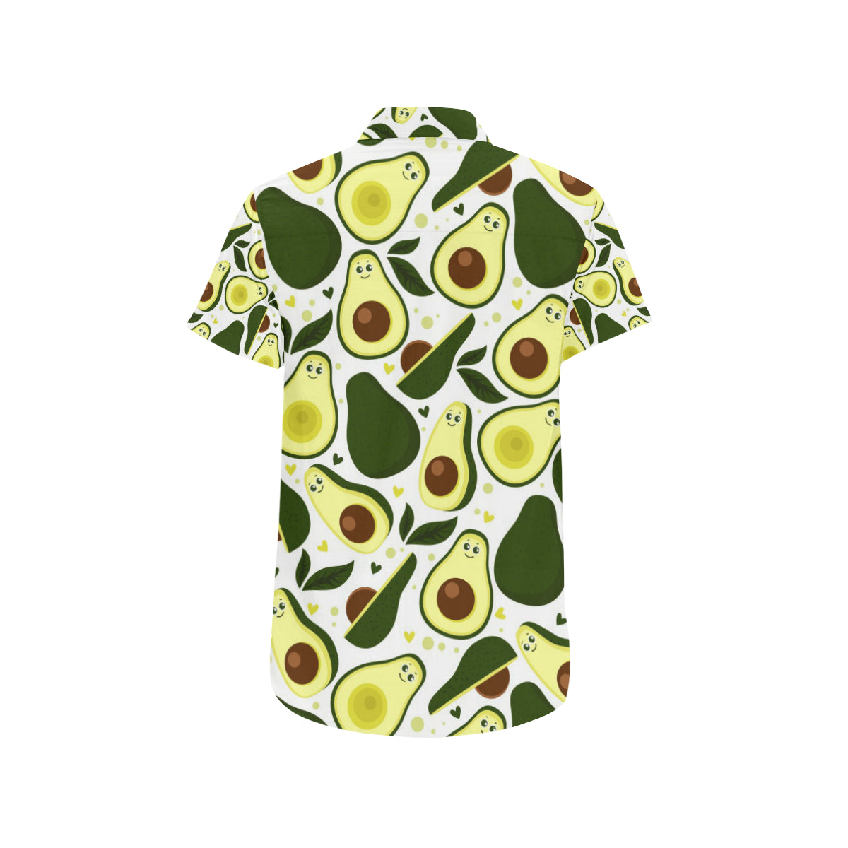 Avocado Pattern Print Design AC06 Men's Short Sleeve Button Up Shirt