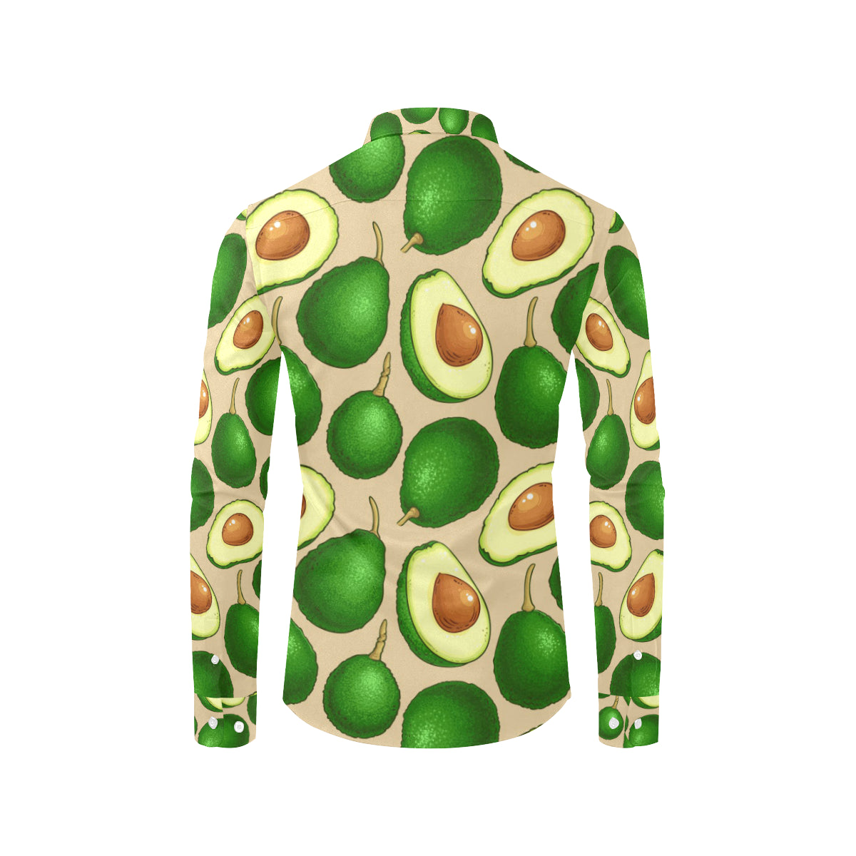 Avocado Pattern Print Design AC010 Men's Long Sleeve Shirt