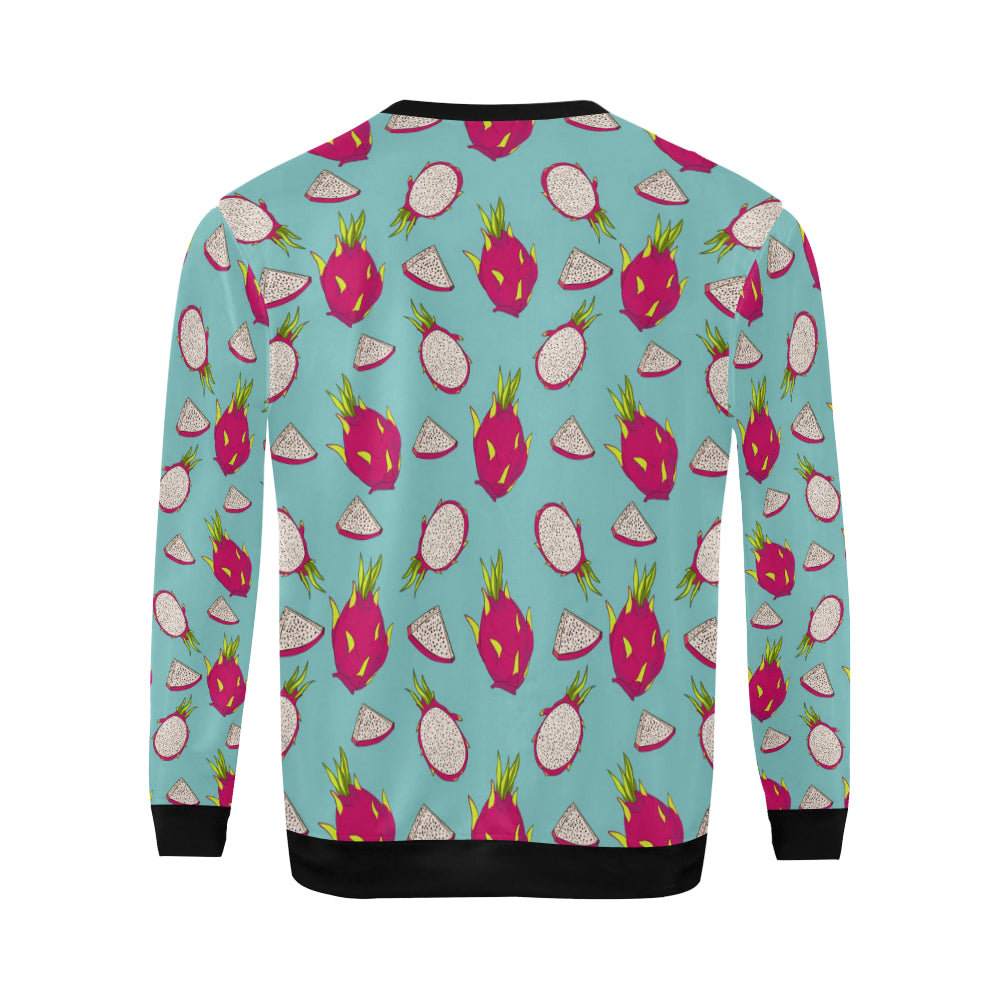 Dragonfruit Pattern Print Design DF01 Men Long Sleeve Sweatshirt