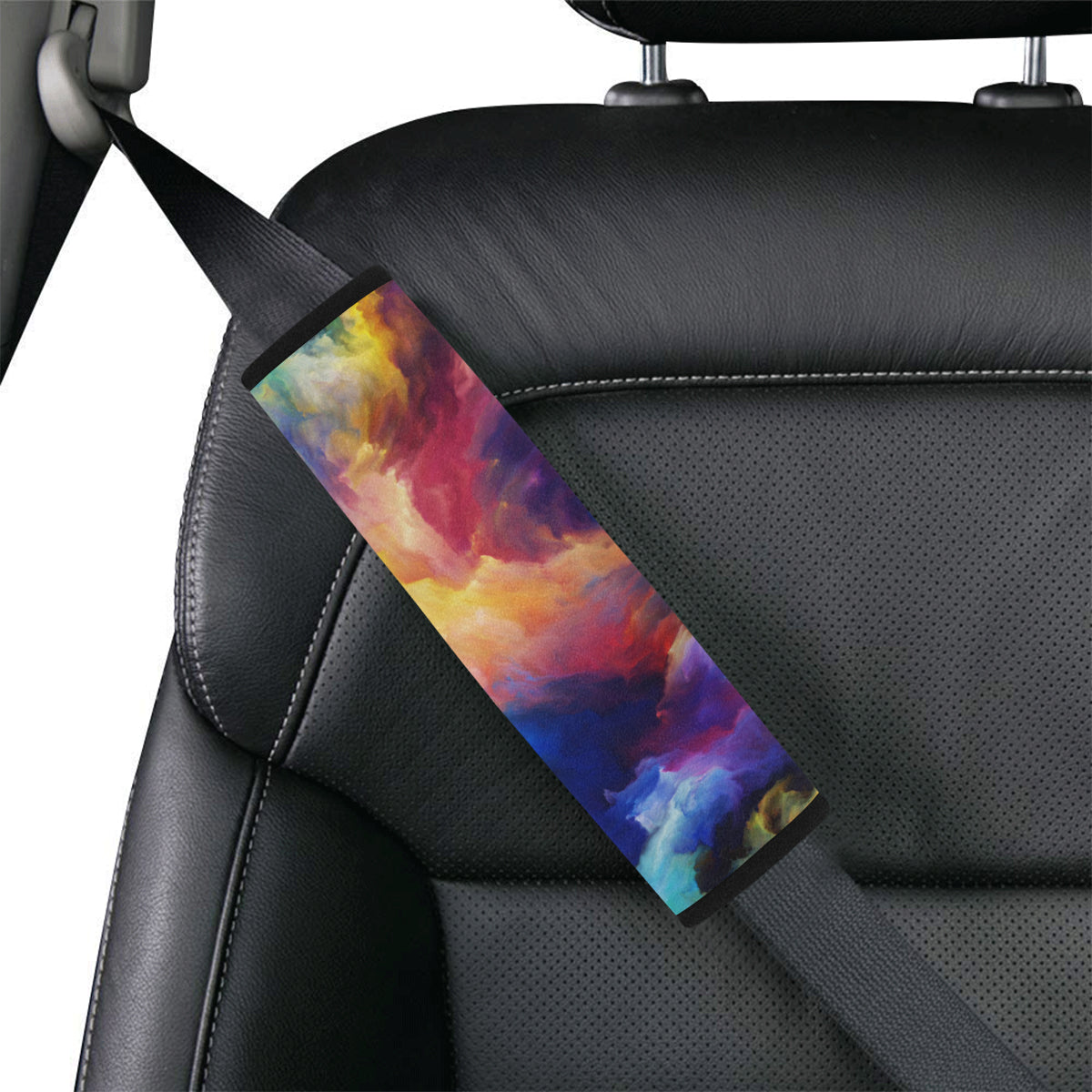 Vortex Twist Swirl Water Color Design Car Seat Belt Cover