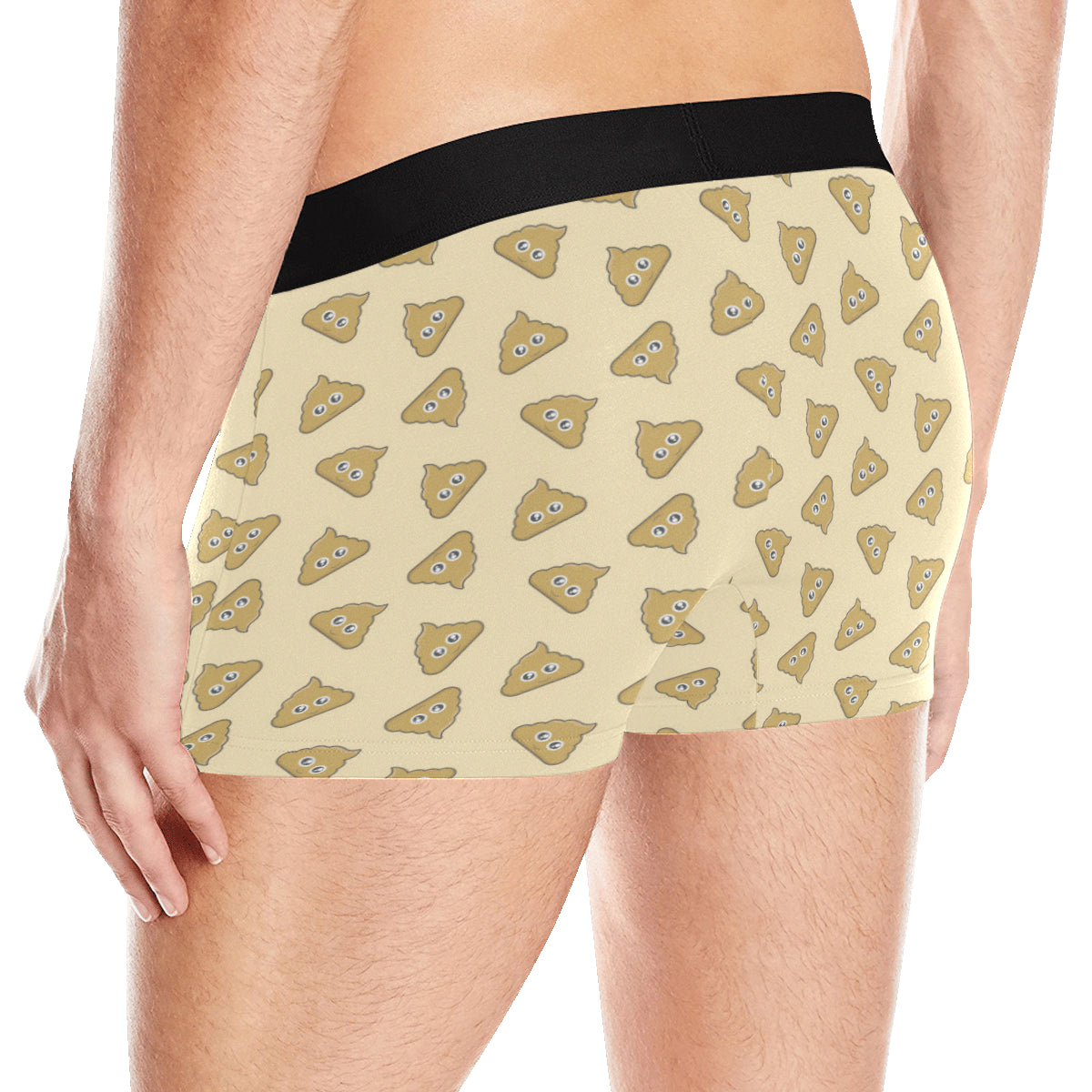 Poop Emoji Pattern Print Design A02 Men's Boxer Briefs