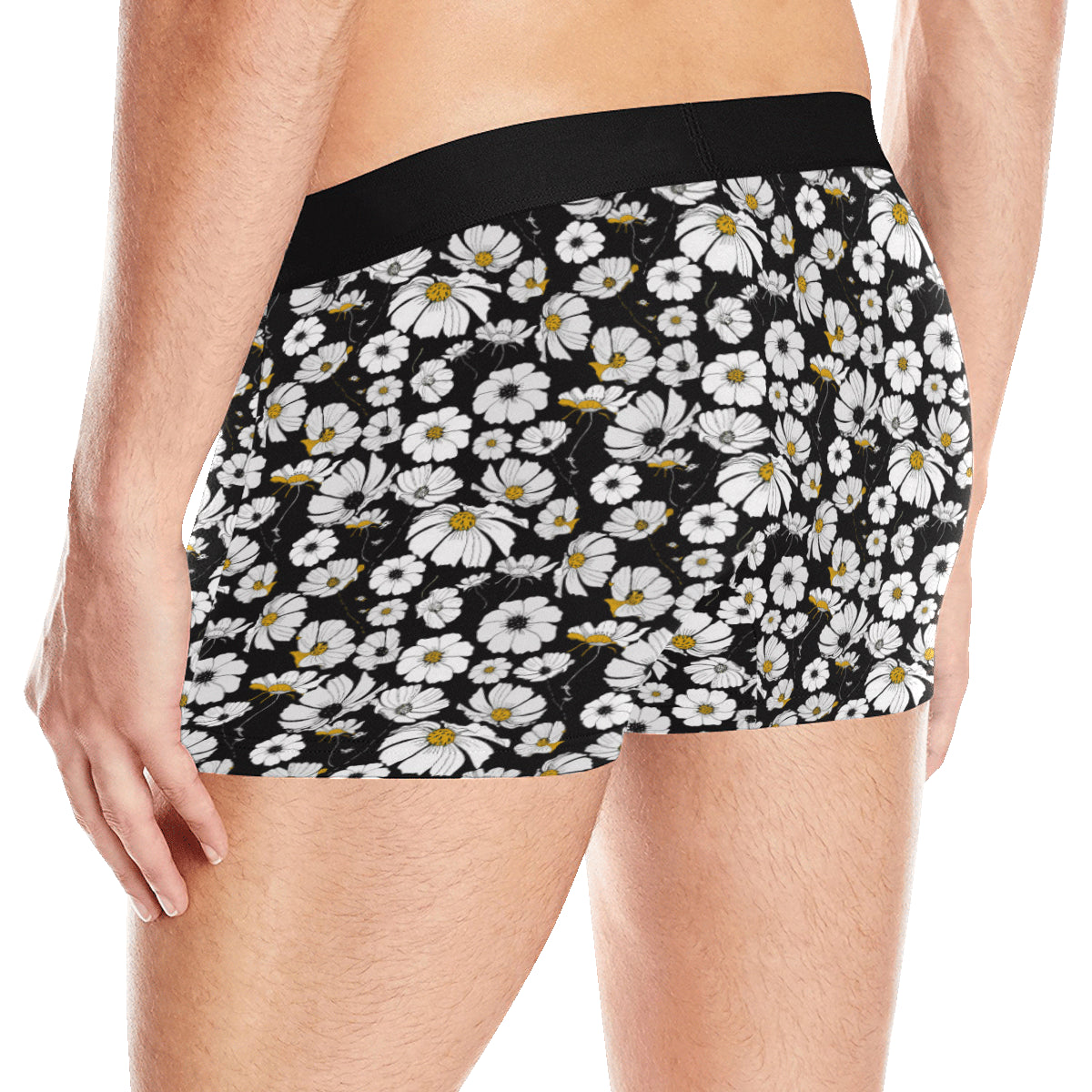 Daisy Pattern Print Design 02 Men's Boxer Briefs
