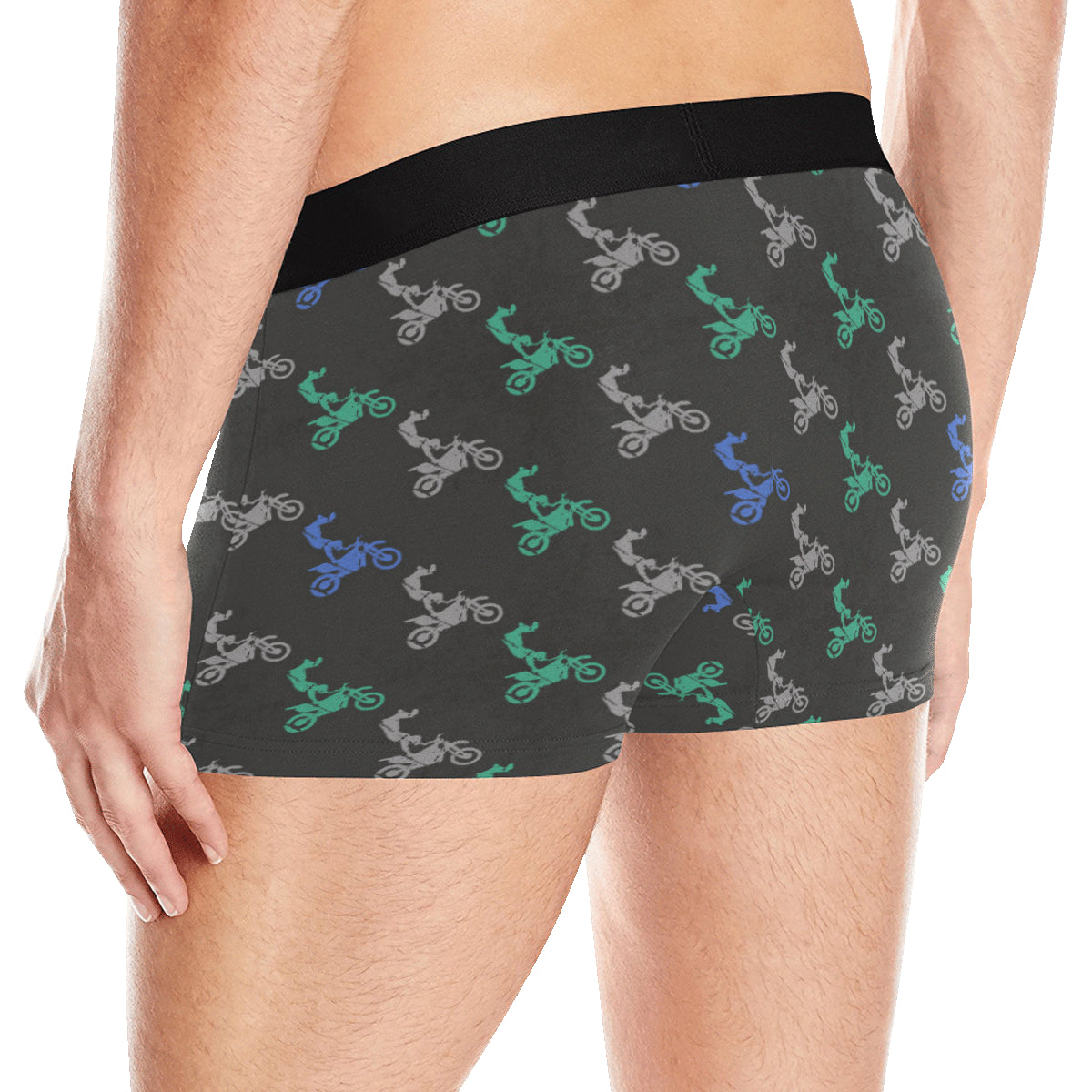 Motocross Pattern Print Design 02 Men's Boxer Briefs