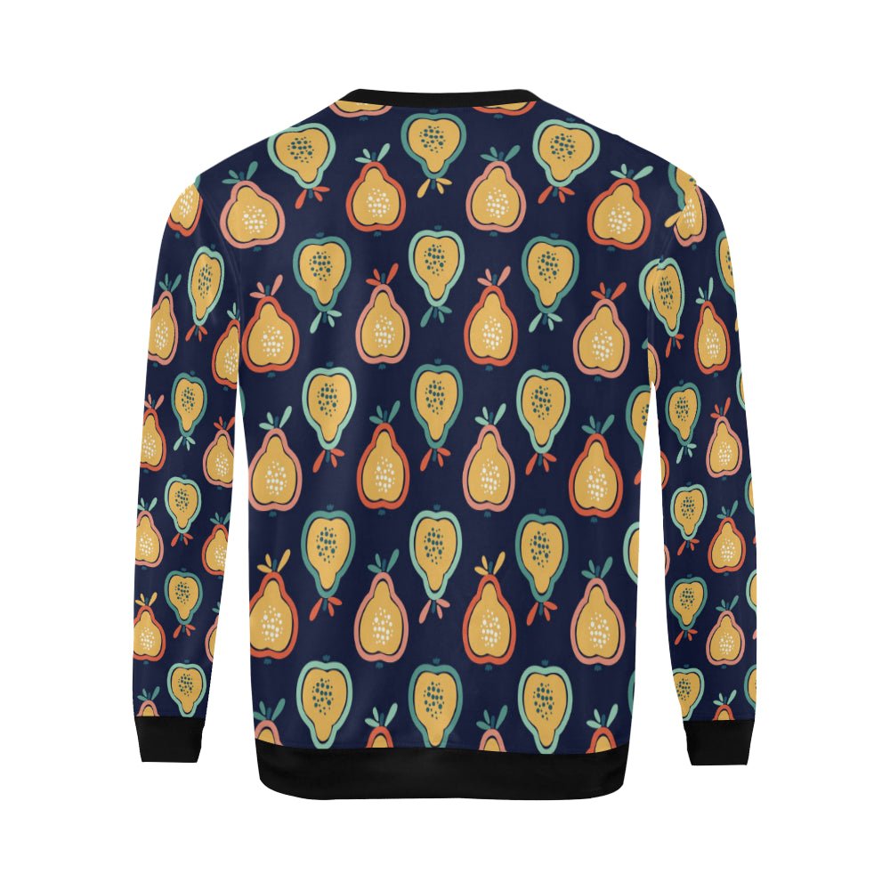Pear Pattern Print Design PE03 Men Long Sleeve Sweatshirt