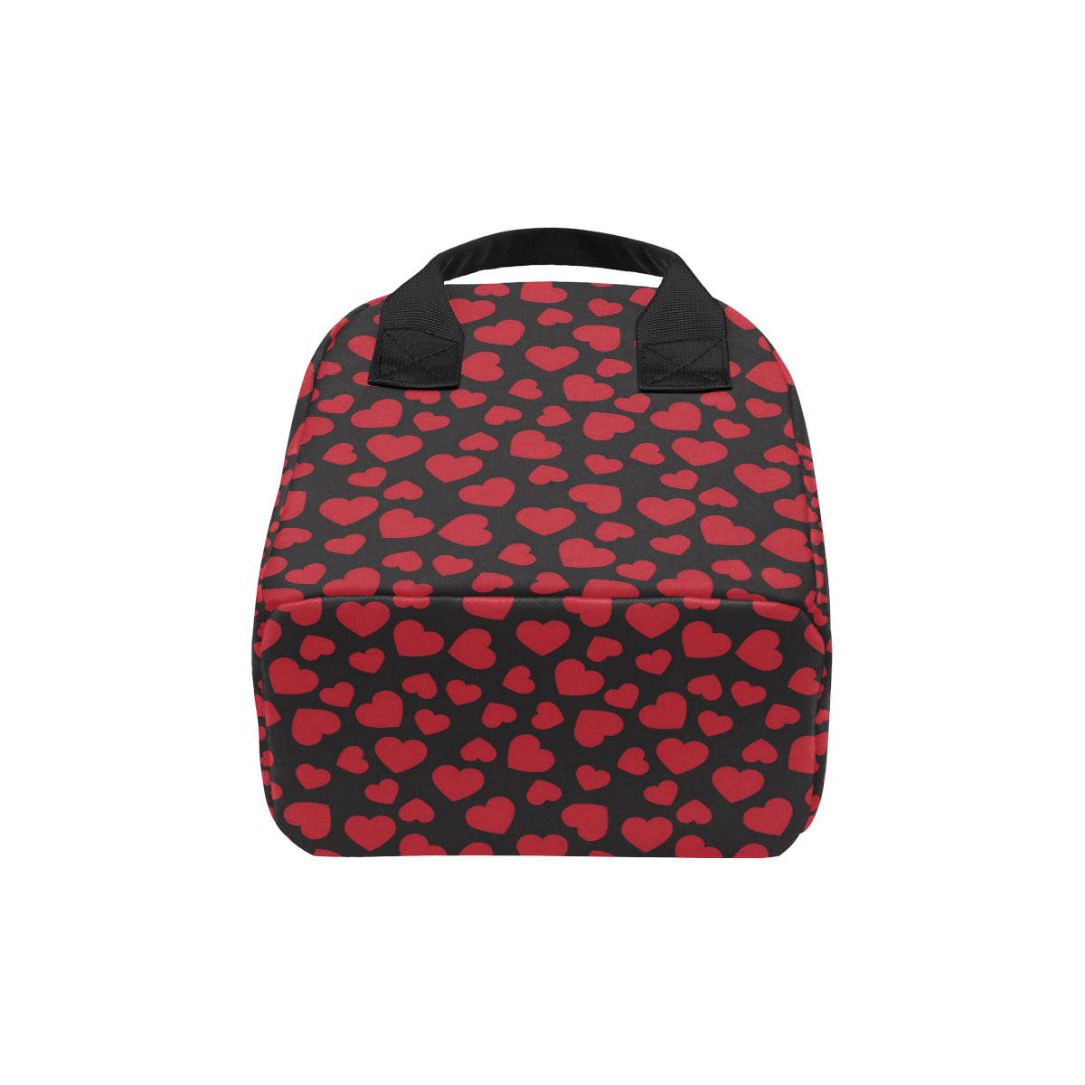 Heart Red Pattern Print Design HE01 Insulated Lunch Bag