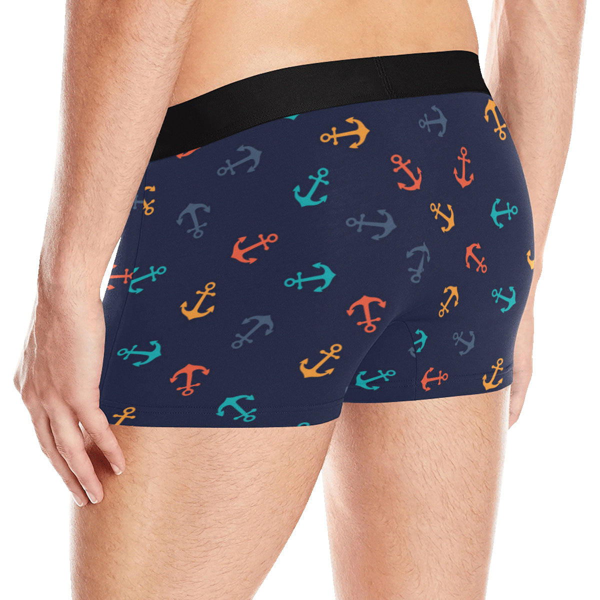 Anchor Pattern Print Design 05 Men's Boxer Briefs