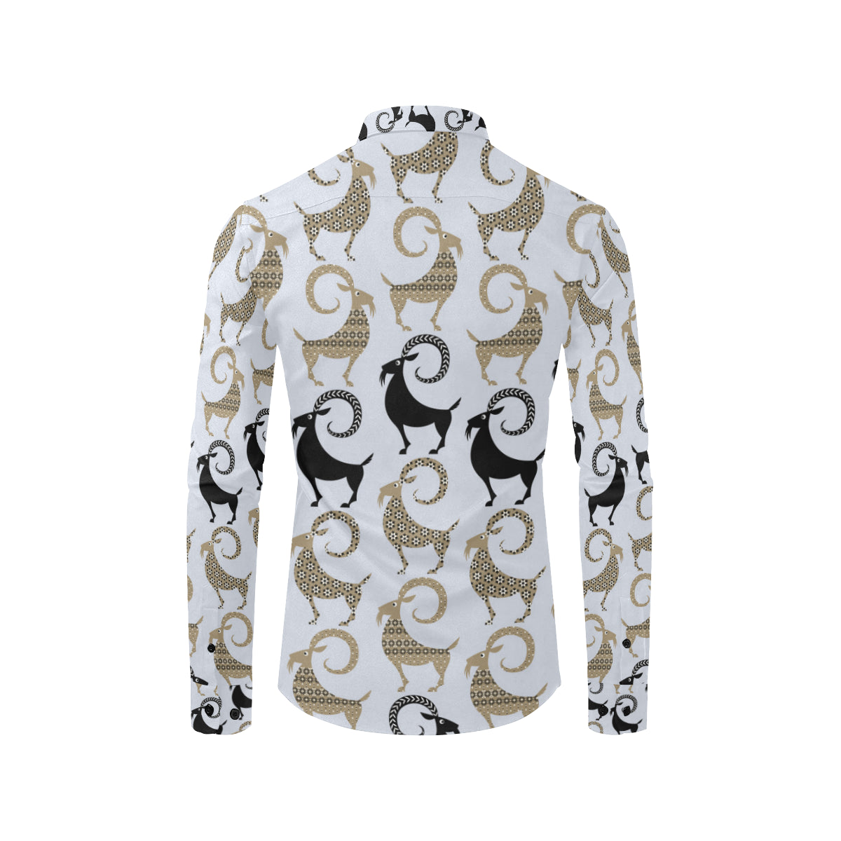 Goat Pattern Print Design 03 Men's Long Sleeve Shirt