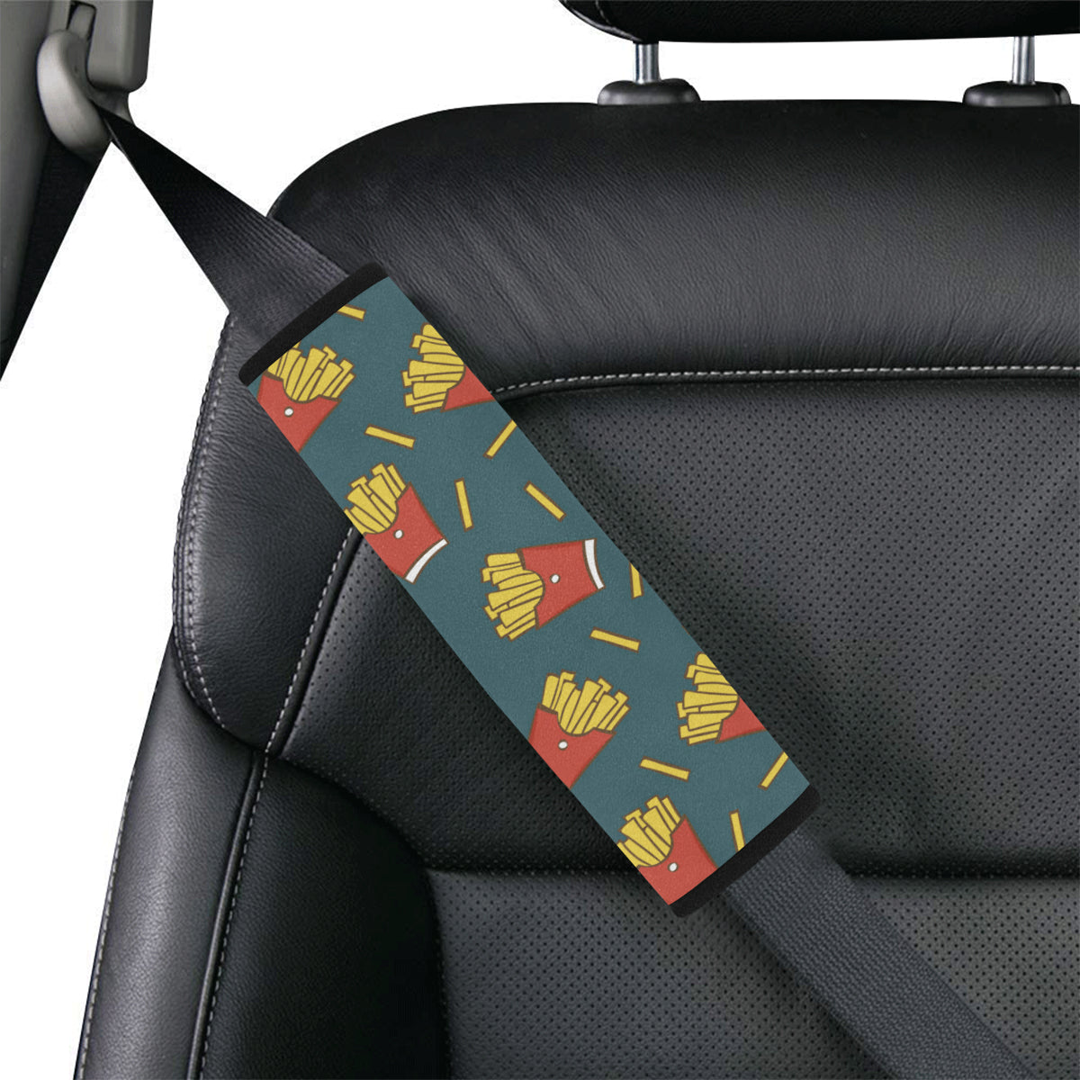 French Fried Pattern Print Design 04 Car Seat Belt Cover