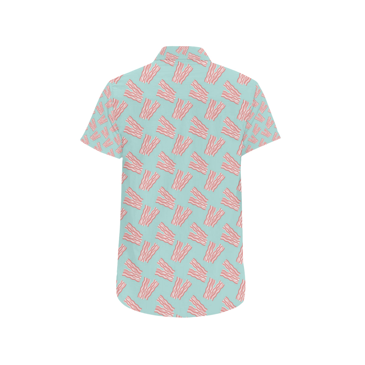 Bacon Pattern Print Design 04 Men's Short Sleeve Button Up Shirt