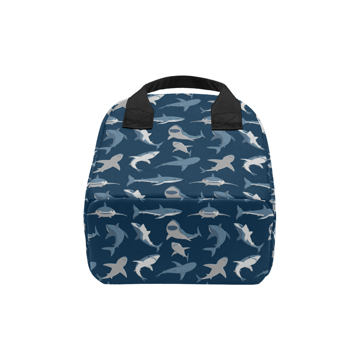 Shark Action Pattern Insulated Lunch Bag