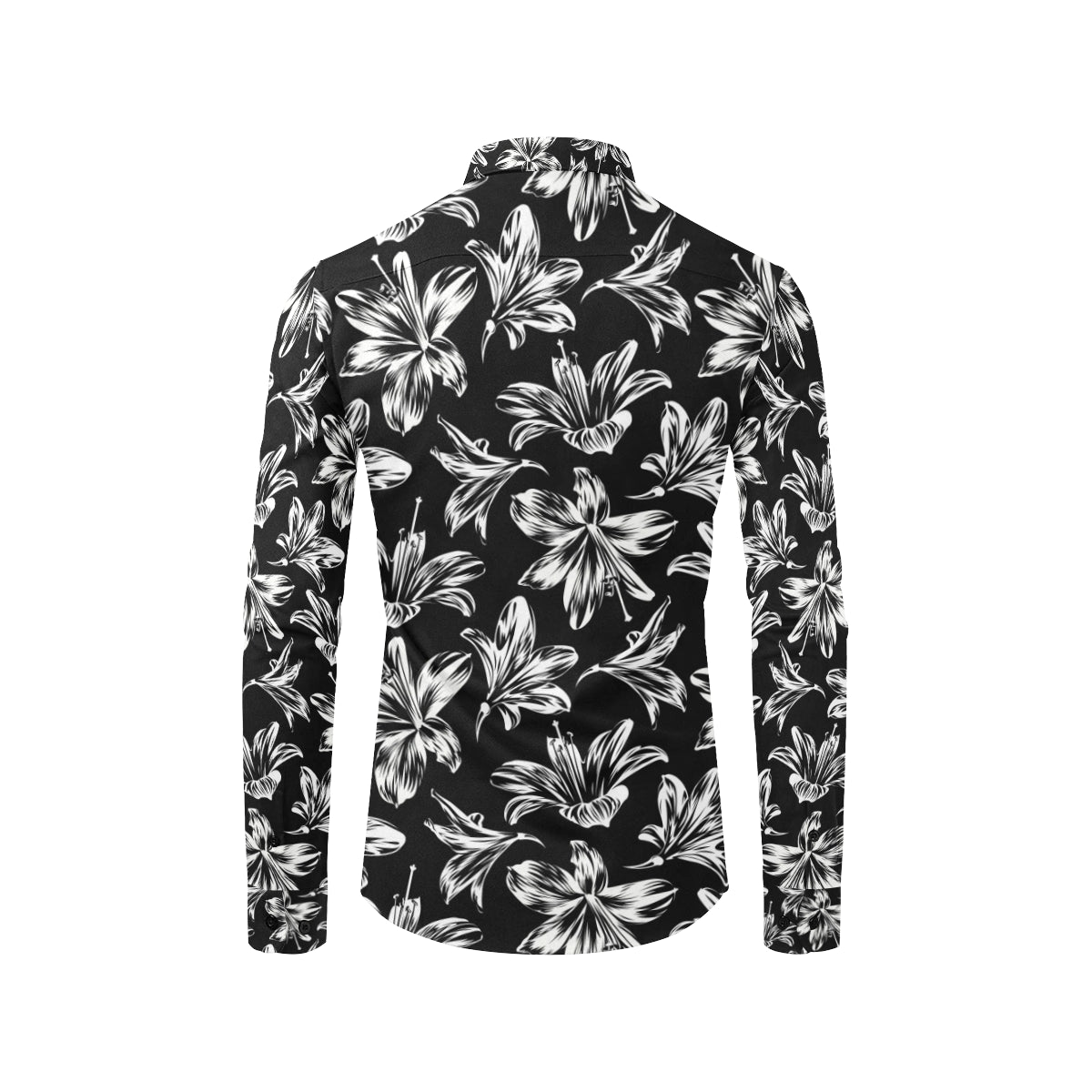 Amaryllis Pattern Print Design AL04 Men's Long Sleeve Shirt