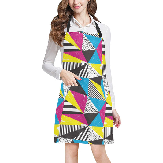 80s Pattern Print Design 2 Apron with Pocket