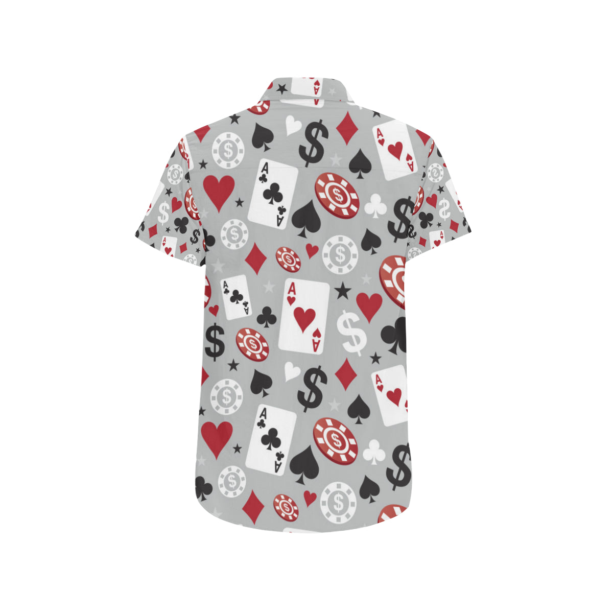 Casino Pattern Print Design 01 Men's Short Sleeve Button Up Shirt