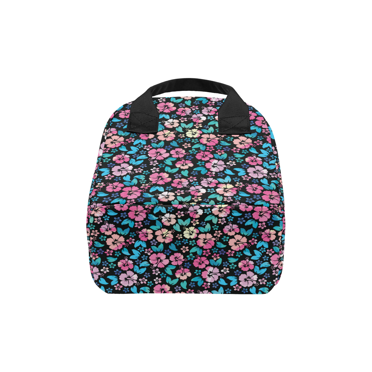 Pink Hibiscus Hawaiian Flower Insulated Lunch Bag