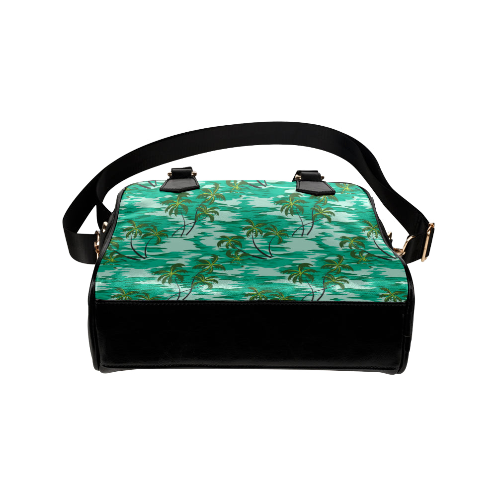 Palm Tree Pattern Print Design A01 Shoulder Handbag