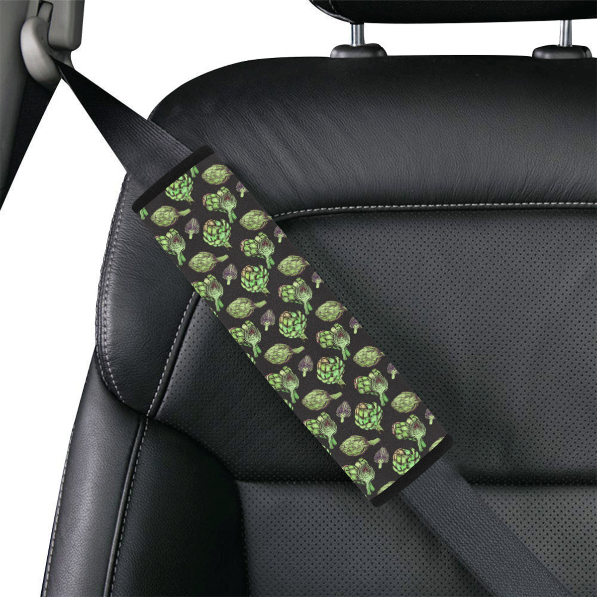 Artichoke Pattern Print Design 02 Car Seat Belt Cover