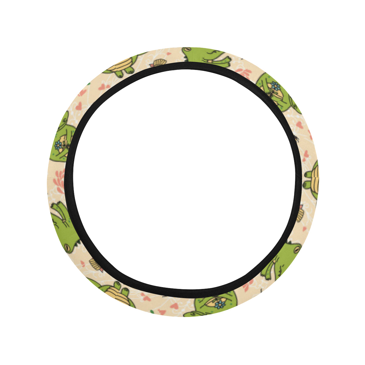 Alligator Pattern Print Design 01 Steering Wheel Cover with Elastic Edge