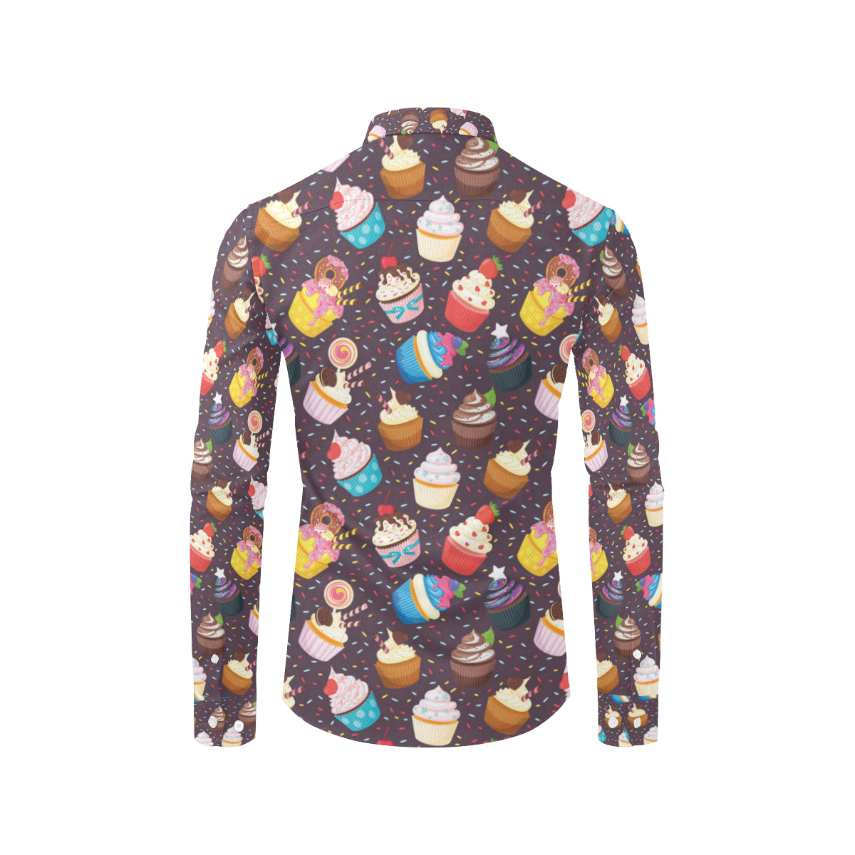 Cupcakes Party Print Pattern Men's Long Sleeve Shirt