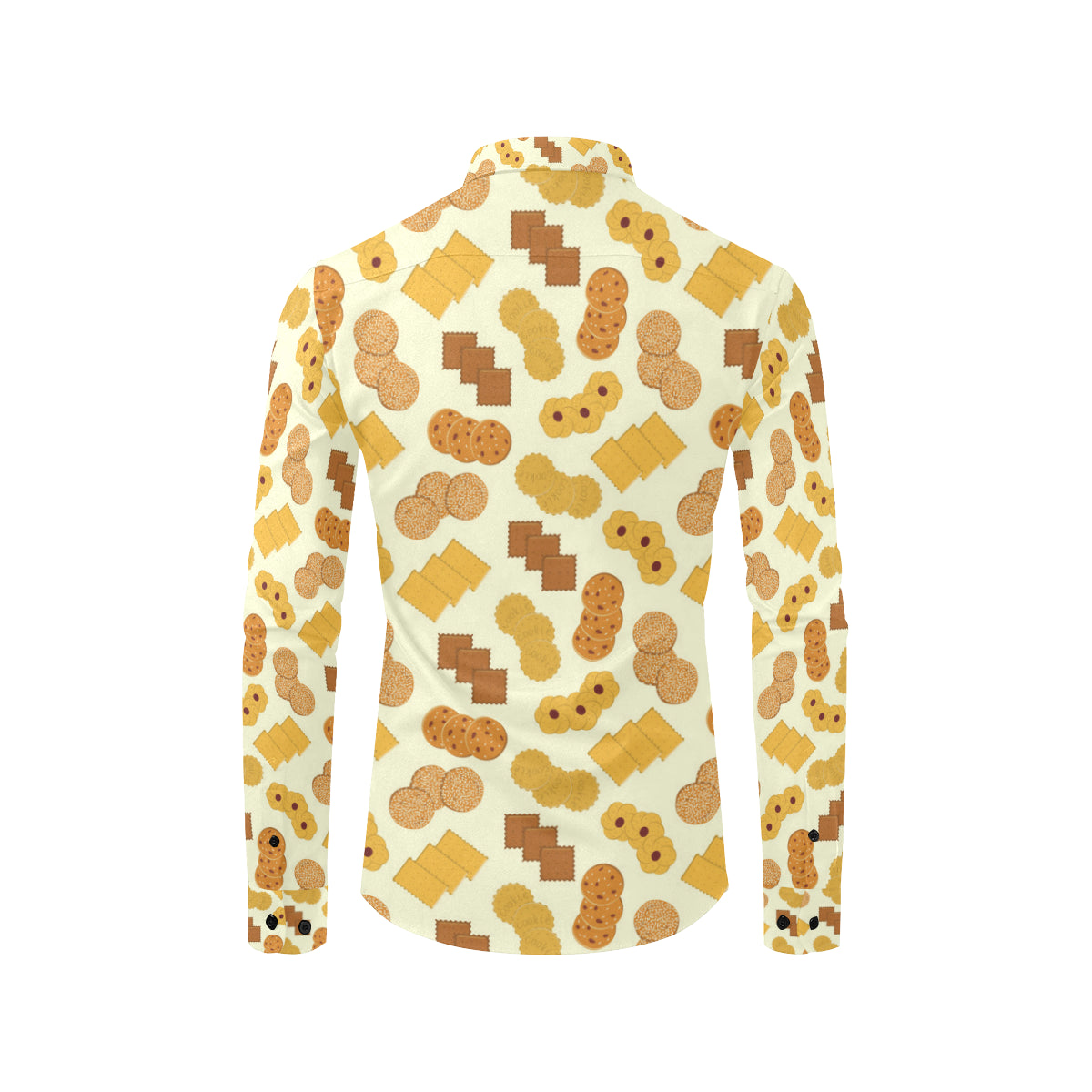 Cookie Pattern Print Design 06 Men's Long Sleeve Shirt