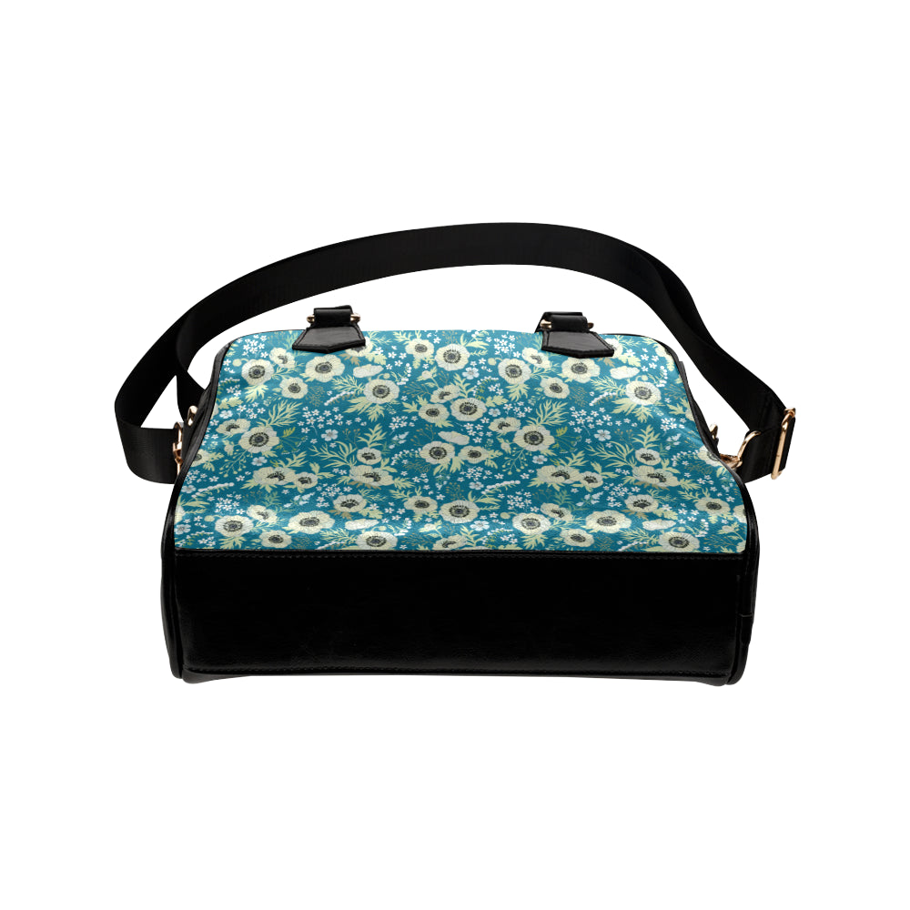 Anemone Pattern Print Design 01 Shoulder Handbag