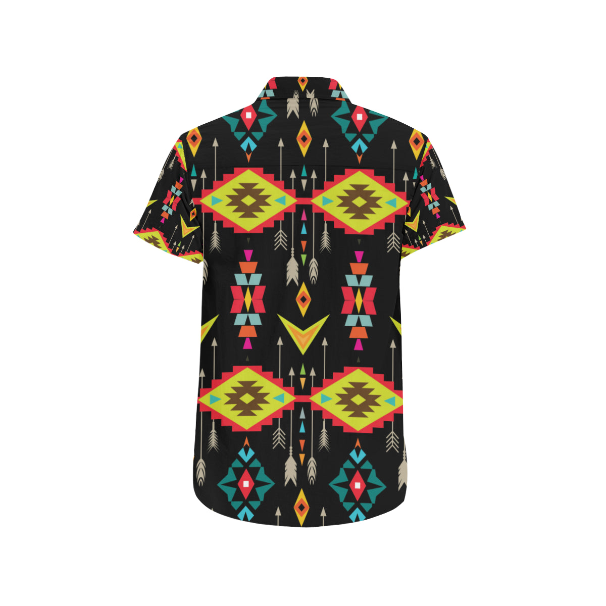 Native Pattern Print Design A05 Men's Short Sleeve Button Up Shirt