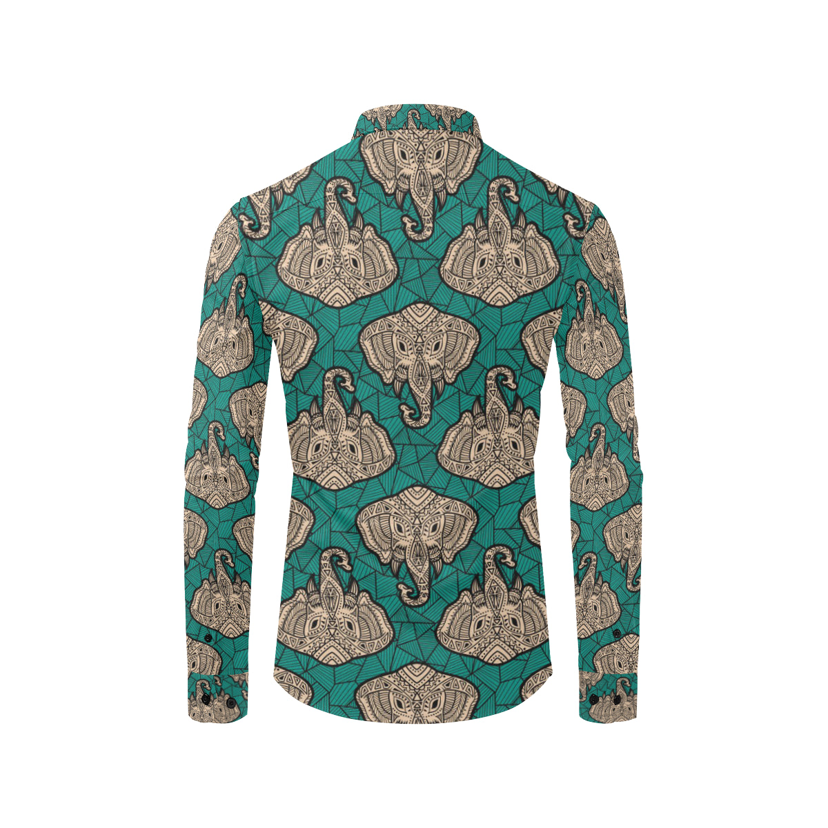 Boho Head Elephant Men's Long Sleeve Shirt