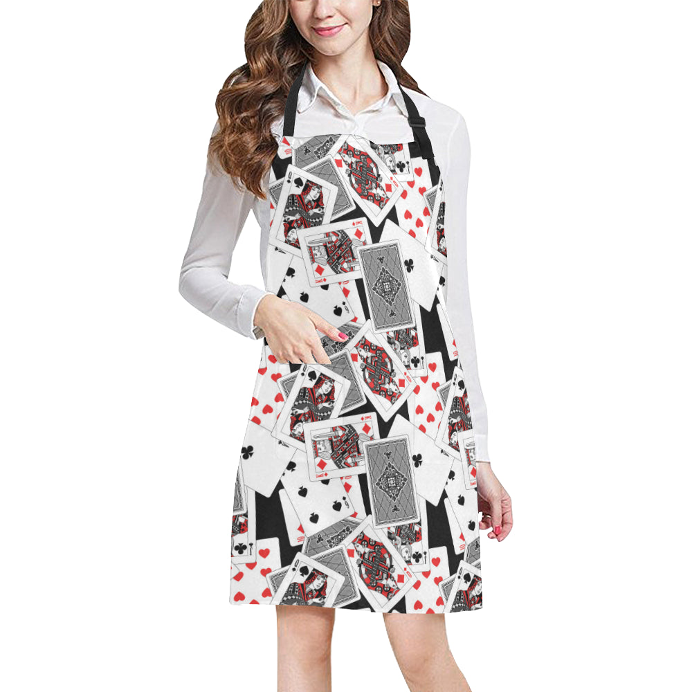 Poker Cards Pattern Print Design A04 Apron with Pocket