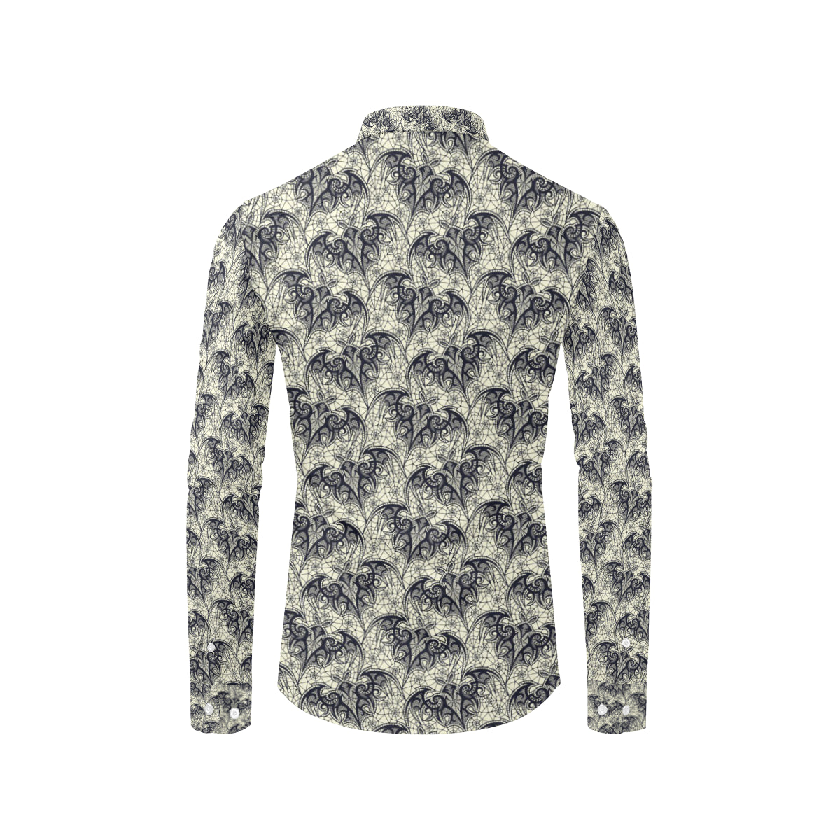 Bat Tribal Pattern Print Design 06 Men's Long Sleeve Shirt