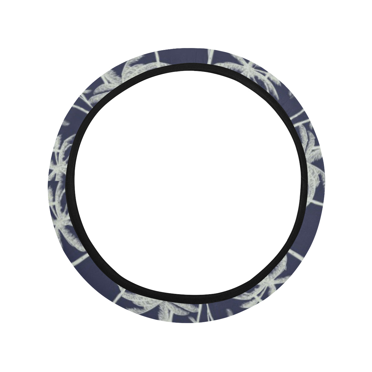 Palm Tree Pattern Print Design PT06 Steering Wheel Cover with Elastic Edge