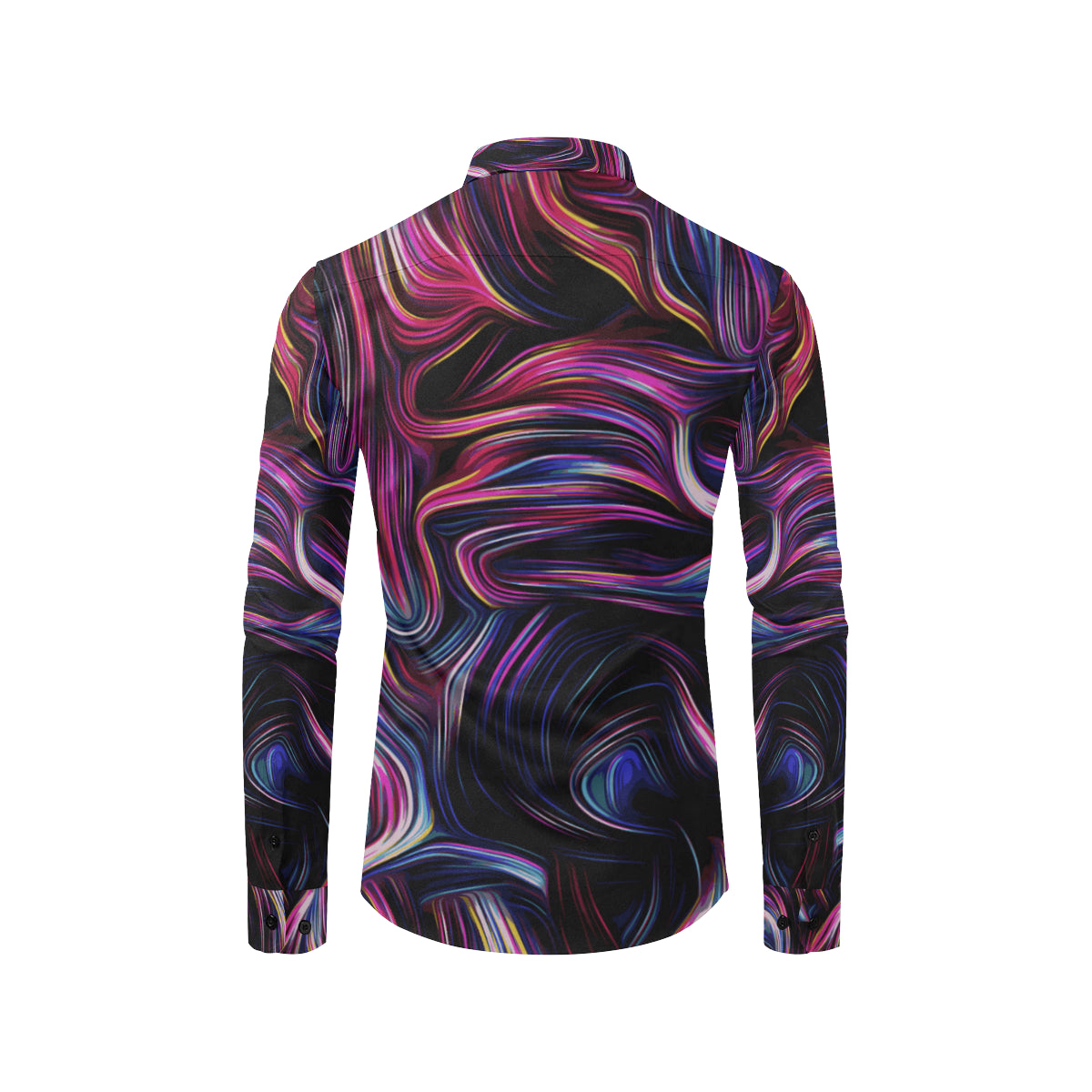 Liquid Pattern Print Design 01 Men's Long Sleeve Shirt