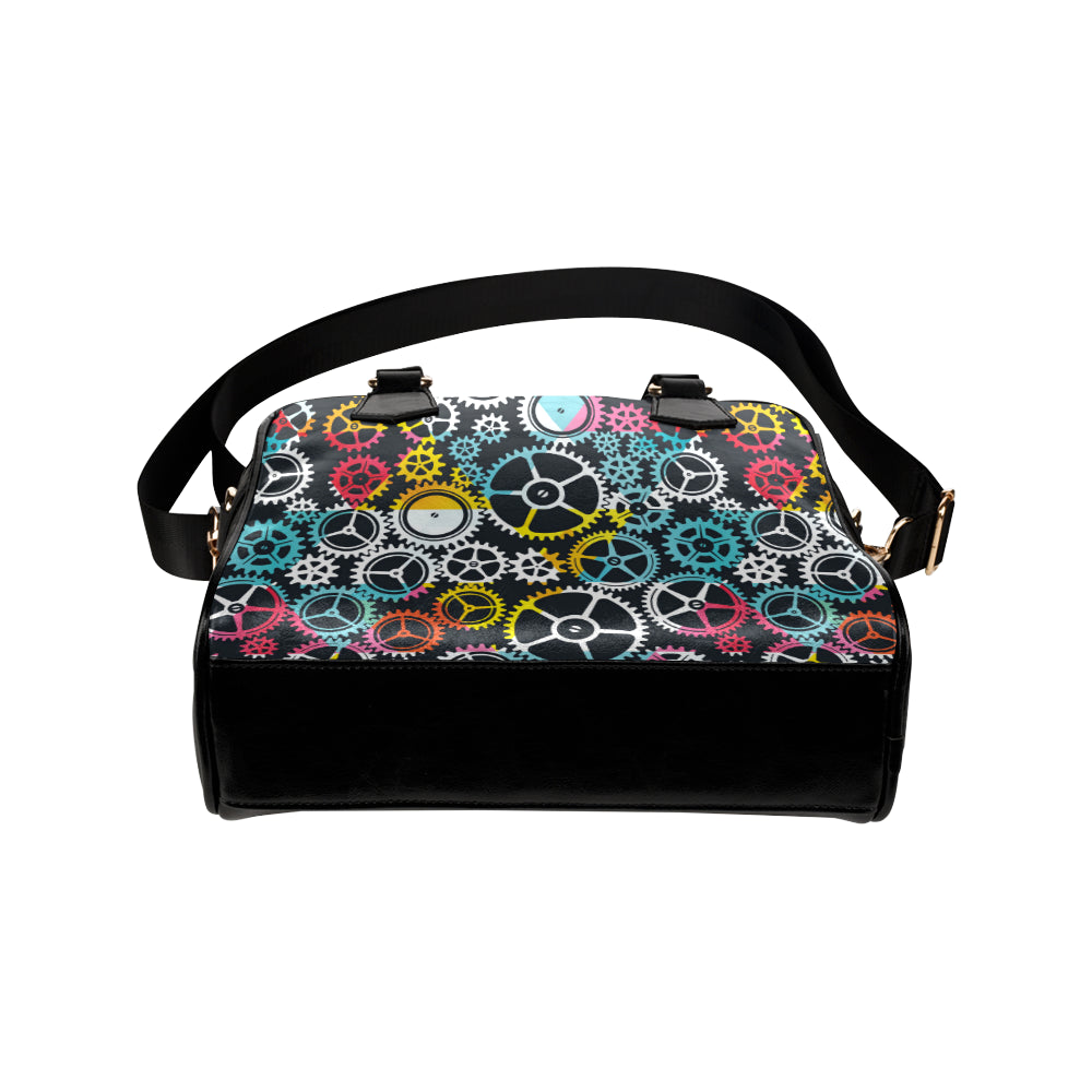 Mechanic Pattern Print Design 02 Shoulder Handbag