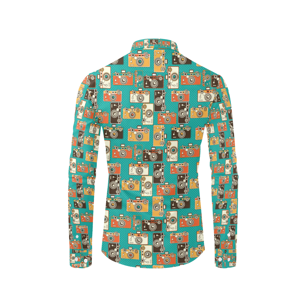 Camera Pattern Print Design 02 Men's Long Sleeve Shirt