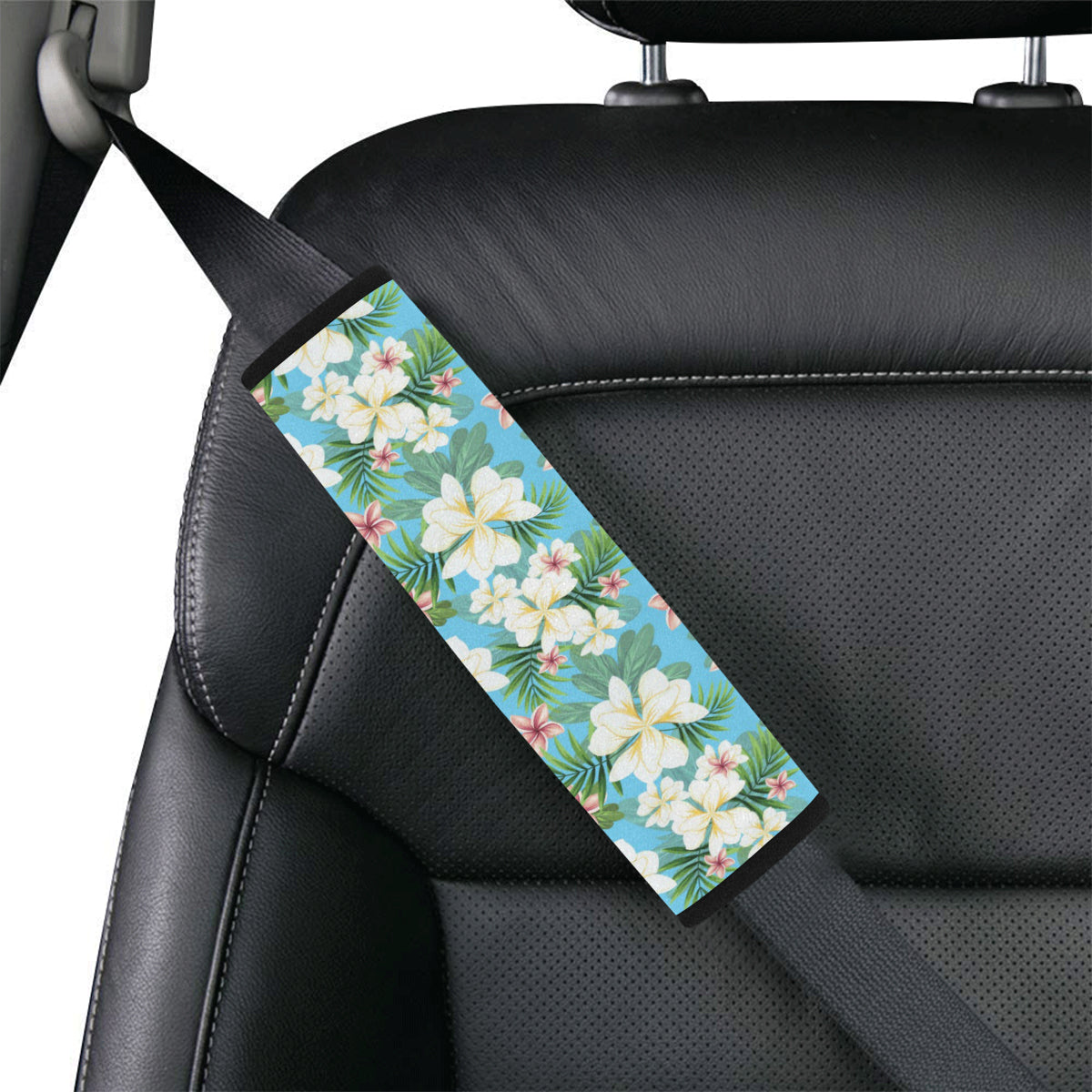 Plumeria Pattern Print Design PM028 Car Seat Belt Cover