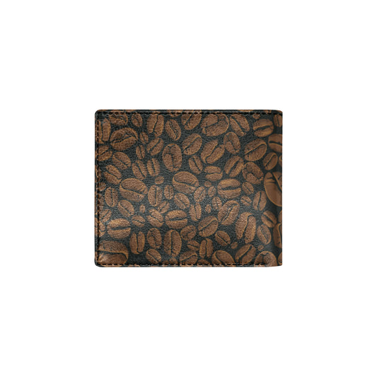 Coffee Pattern Print Design 01 Men's ID Card Wallet
