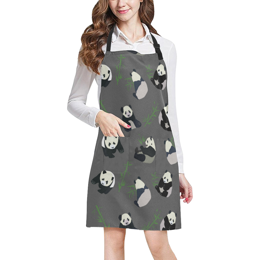 Panda Pattern Print Design A06 Apron with Pocket
