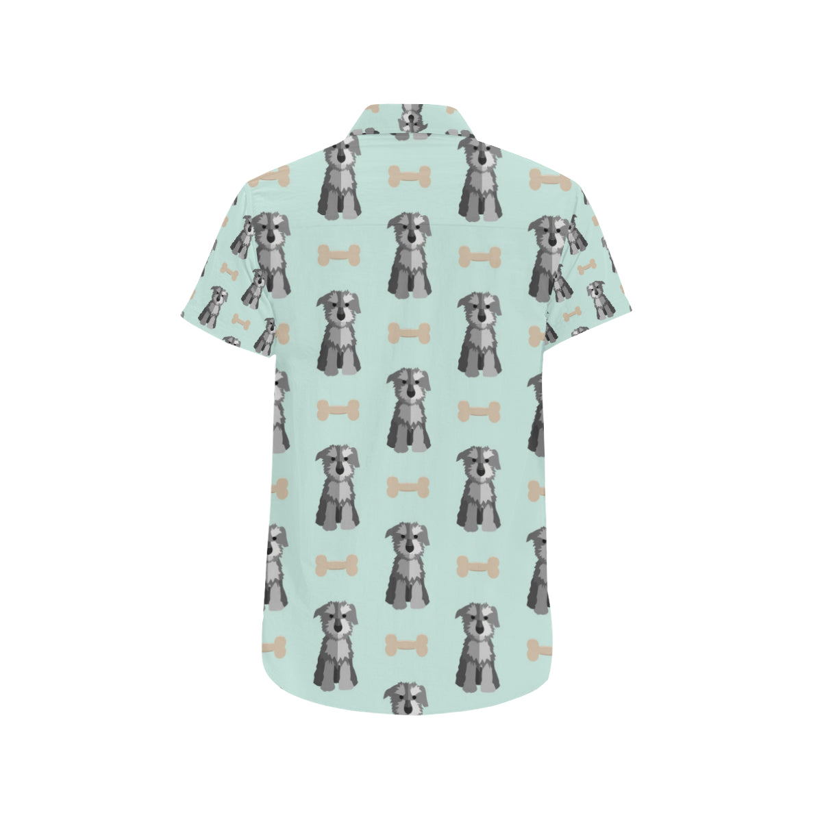 Schnauzers Pattern Print Design A03 Men's Short Sleeve Button Up Shirt