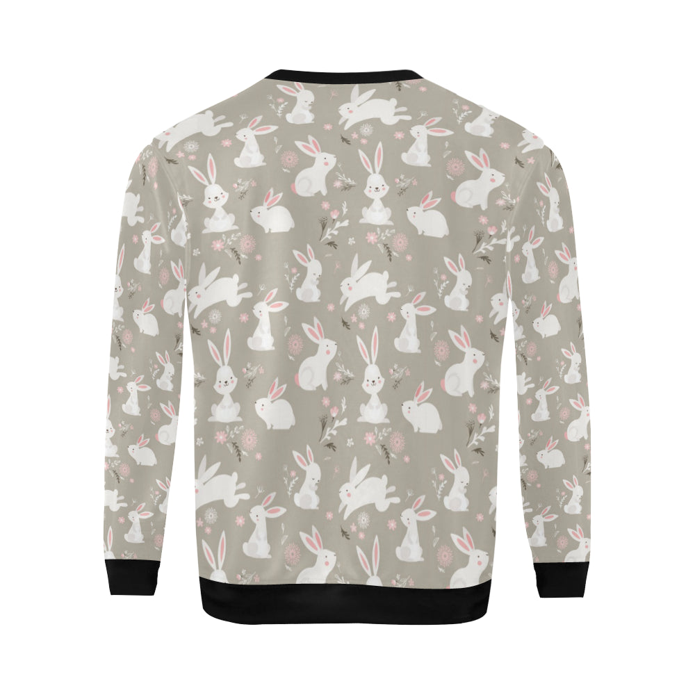 Rabbit Pattern Print Design RB03 Men Long Sleeve Sweatshirt
