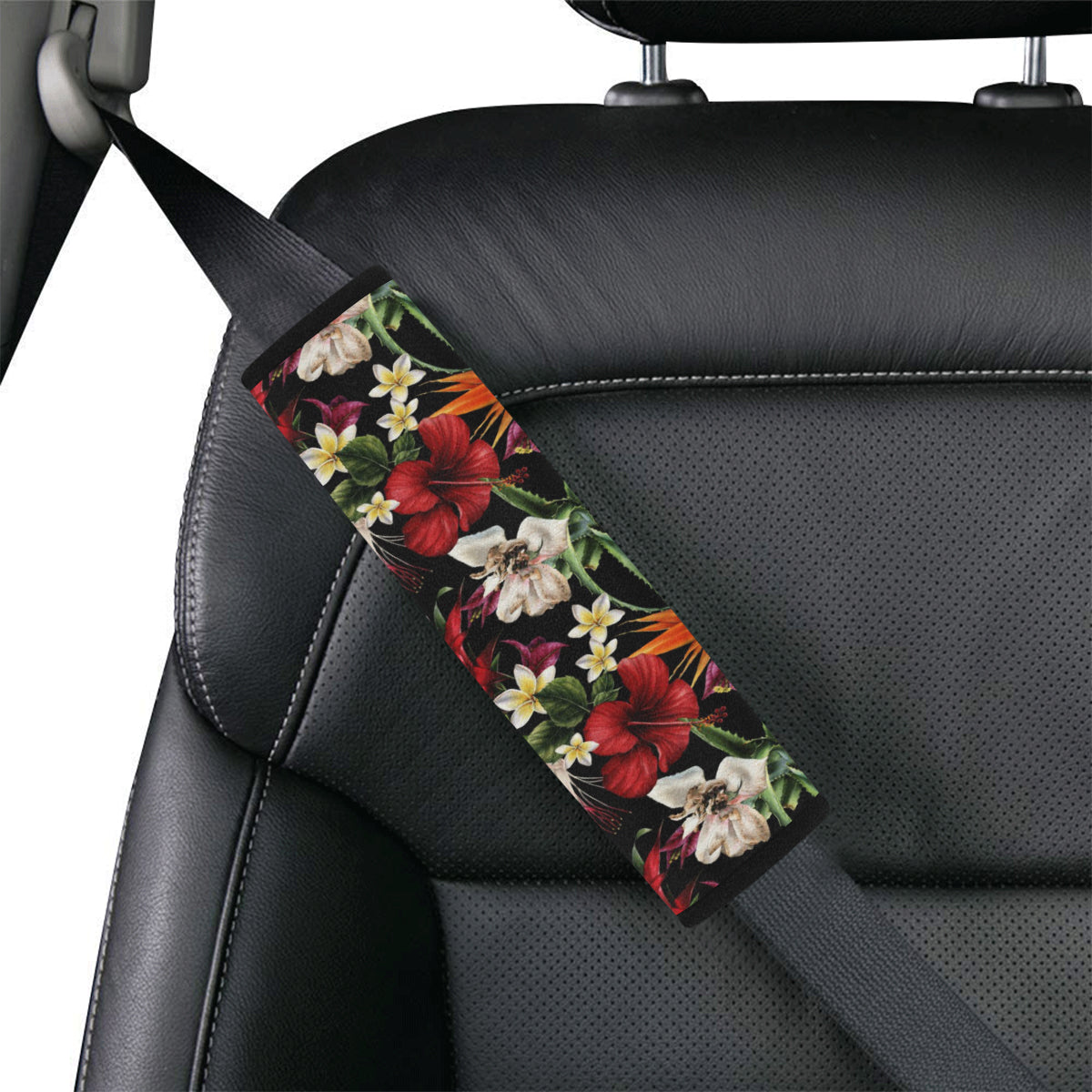 Summer Floral Pattern Print Design SF03 Car Seat Belt Cover