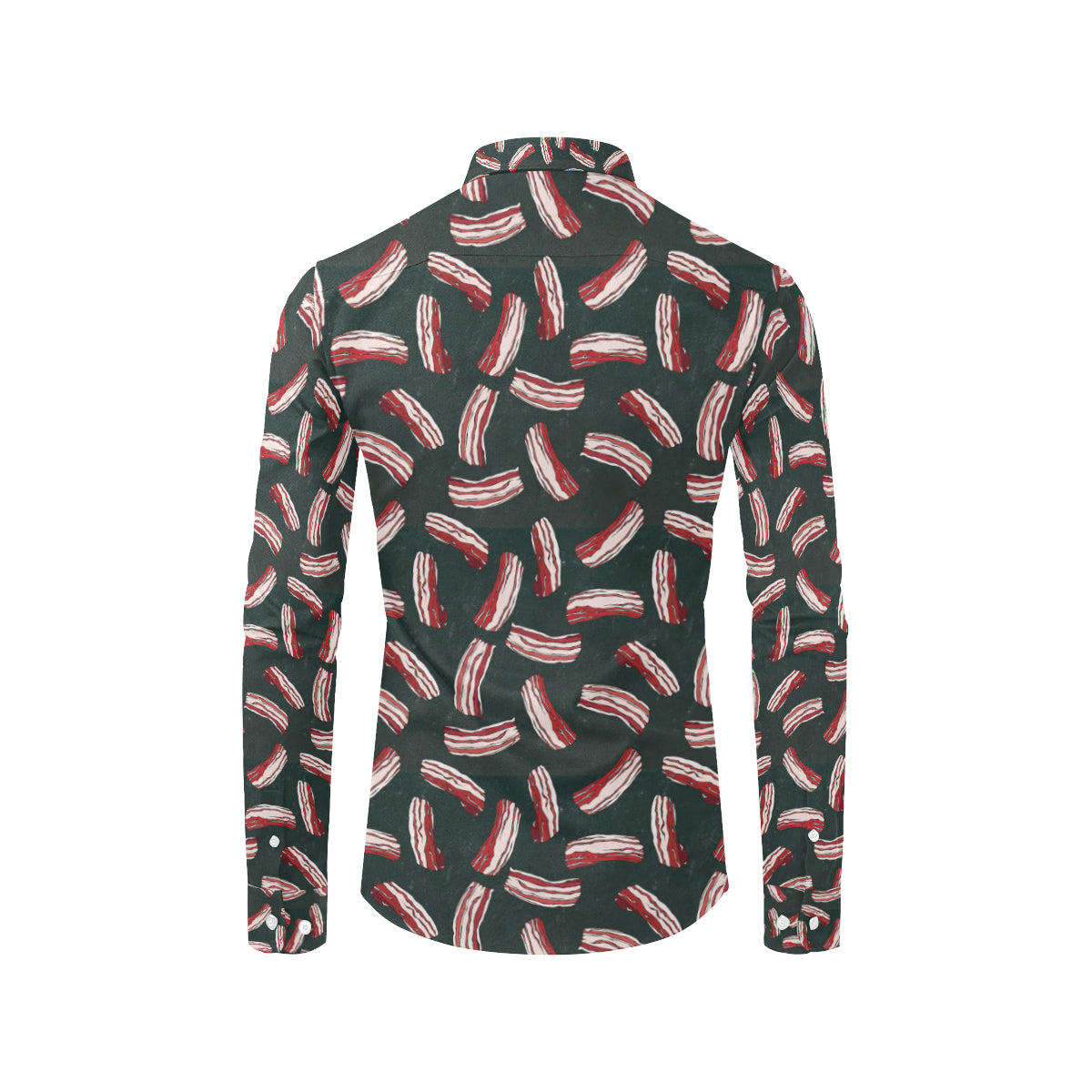 Bacon Pattern Print Design 02 Men's Long Sleeve Shirt