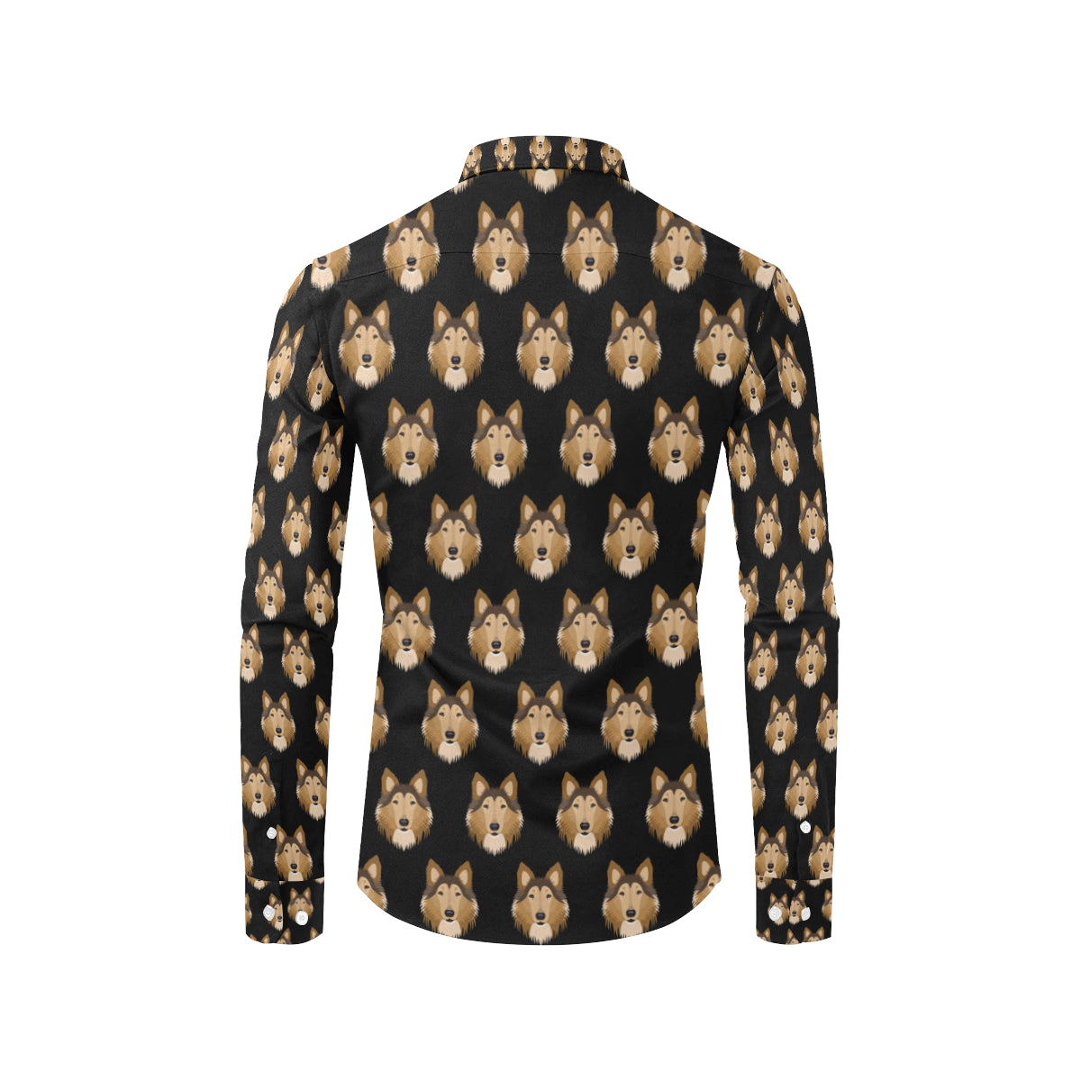 Collies Pattern Print Design 01 Men's Long Sleeve Shirt