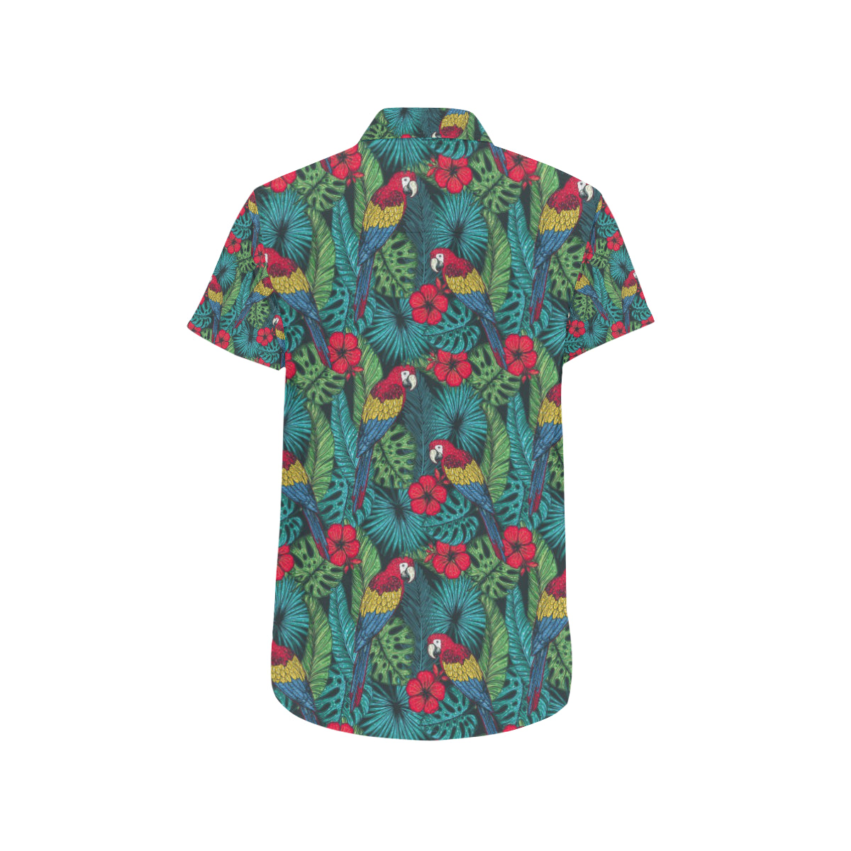 Parrot Pattern Print Design A05 Men's Short Sleeve Button Up Shirt