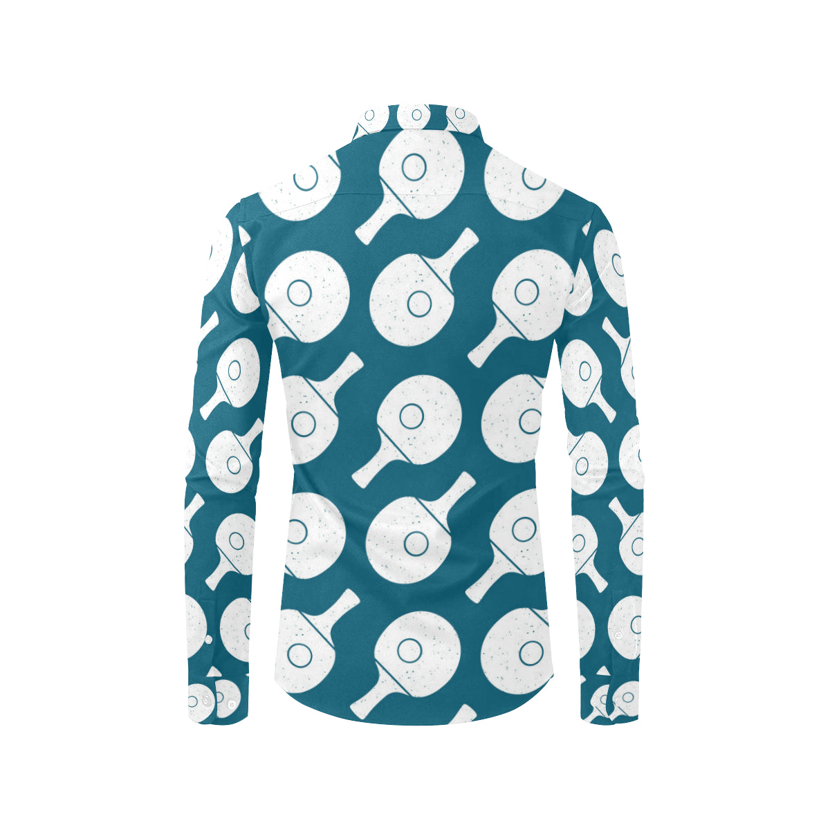 Ping Pong Pattern Print Design A02 Men's Long Sleeve Shirt